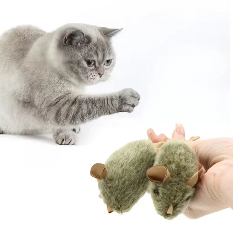 Interactive Plush Mouse Toy for Cats