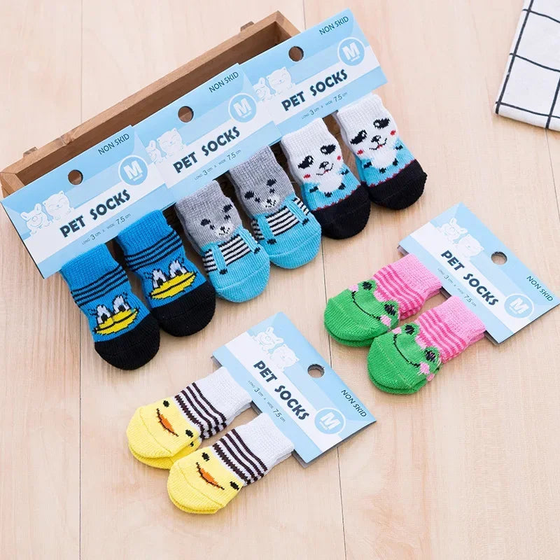 Cartoon Knitted Winter Pet Socks