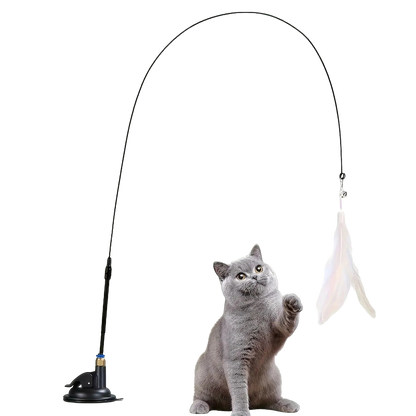 Petzrella Saugnapf Flexibler Zauberstab Teaser für Katzen
