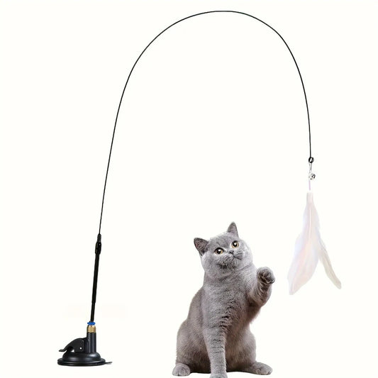 Petzrella Saugnapf Flexibler Zauberstab Teaser für Katzen