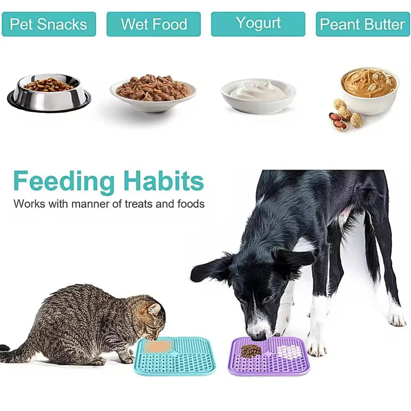 Petzrella Anti-Schling-Lick-Matte – Silikonunterlage für Hunde & Katzen