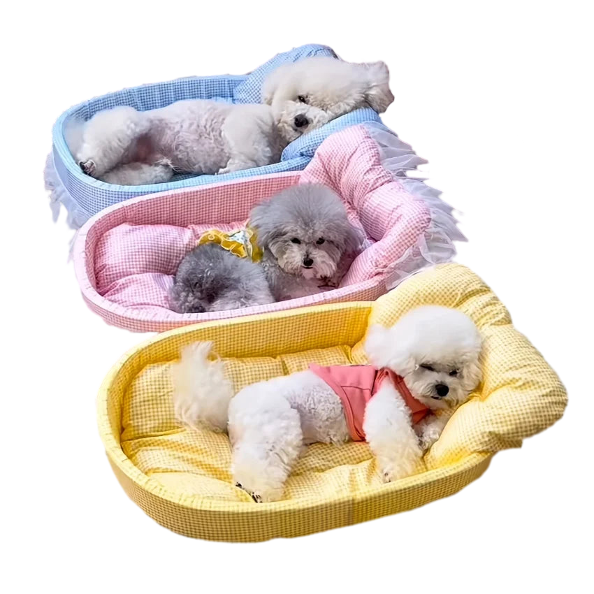 Petzrella Ultraweiche Plusch-Kissen-Bett für Katzen & kleine Hunde