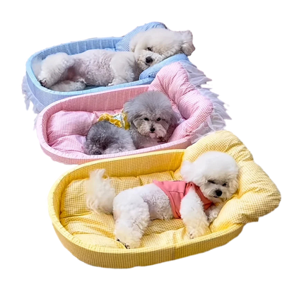 Petzrella Ultraweiche Plusch-Kissen-Bett für Katzen & kleine Hunde