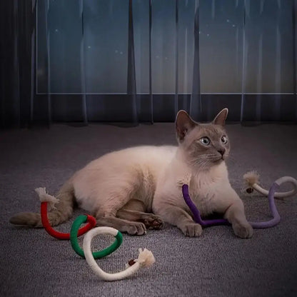 Petzrella Interaktives Katzen-Kauspielzeug & Spielseil