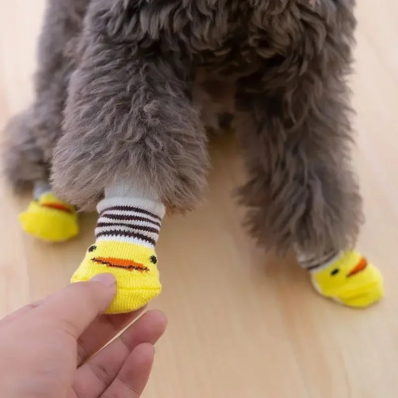 Cartoon Knitted Winter Pet Socks