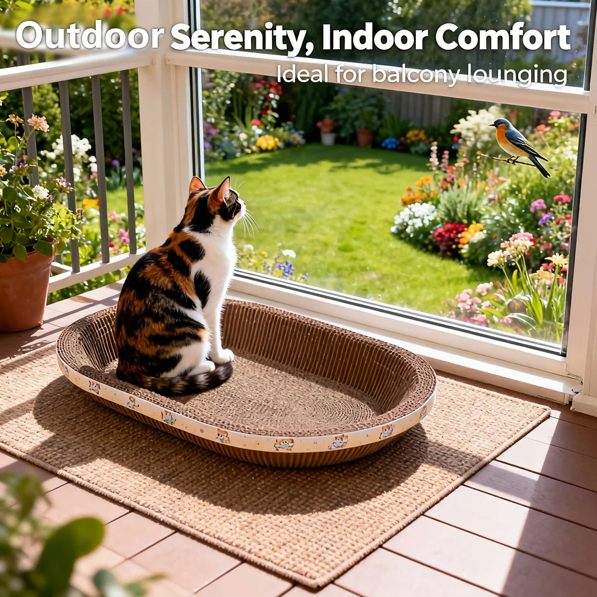 Oval Cardboard Cat Scratcher Pad