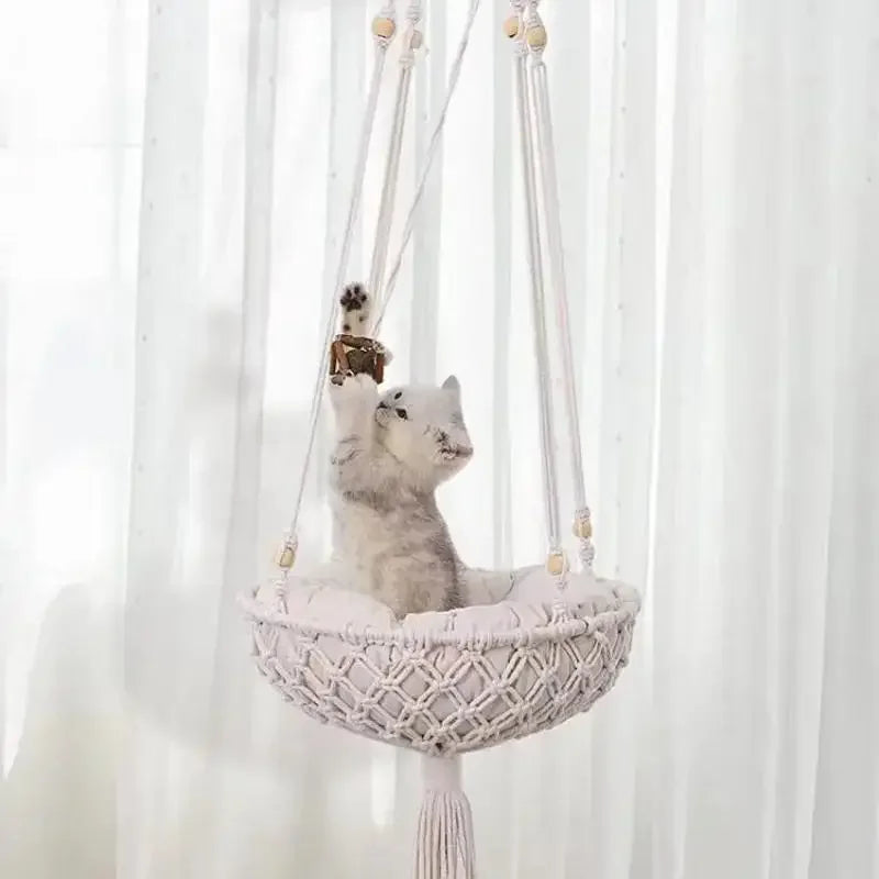 Hanging Cotton Cat Hammock Bed