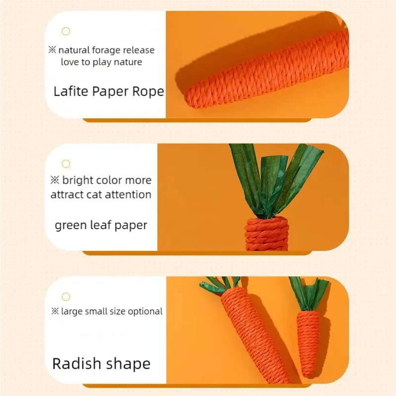 Sisal Carrot Chew Toy for Cats