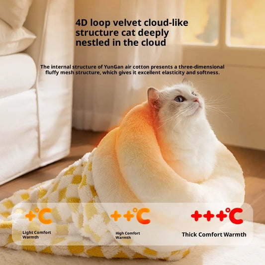Cloud Plush Cat Bed – Deep Comfort & Warmth