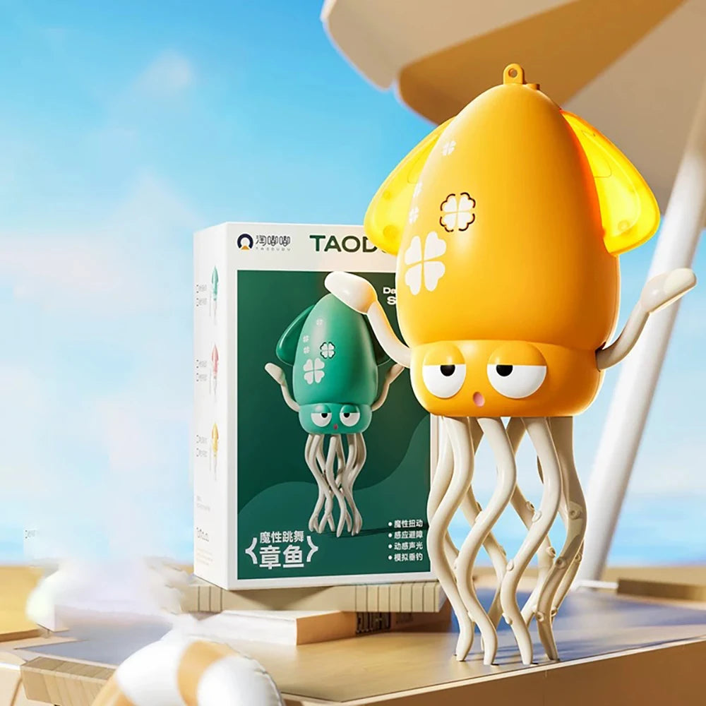Electric Interactive Octopus Toy with Obstacle Avoidance for Cats