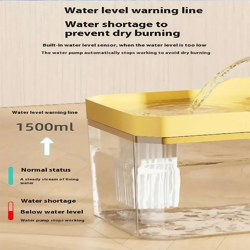 Quiet Automatic Water Fountain for Cats