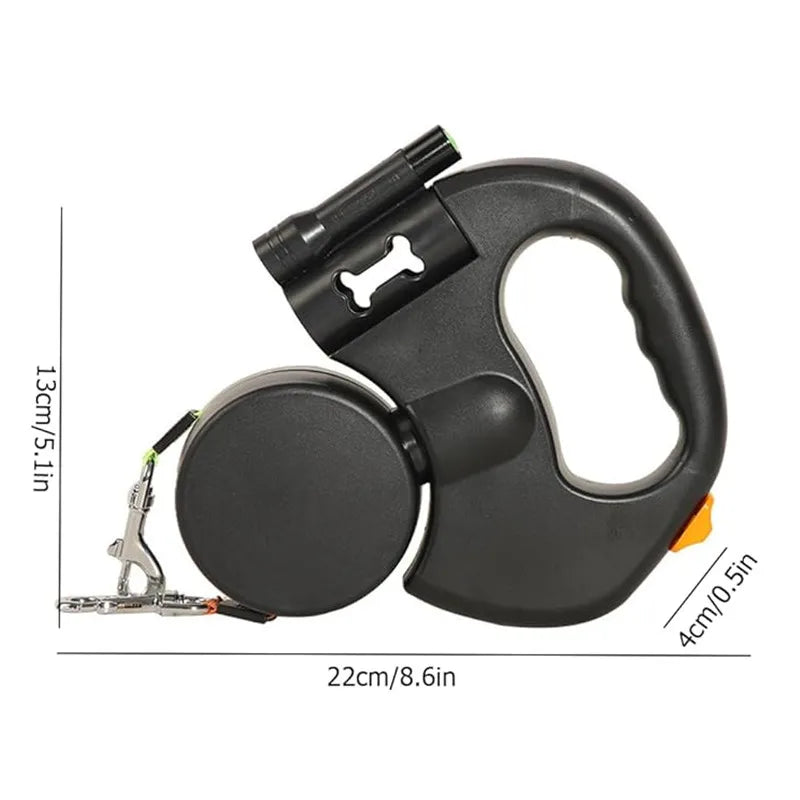 Double Retractable Dog Leash for Two Dogs