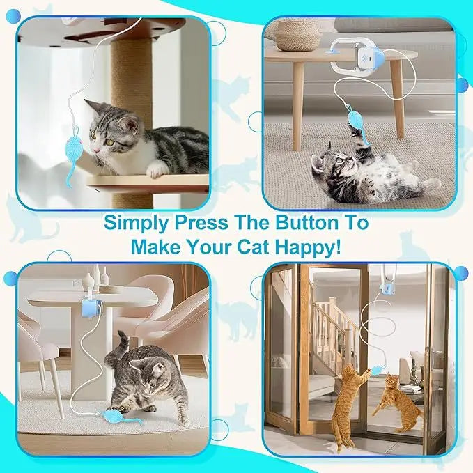 Door-Mounted Interactive Cat Teaser