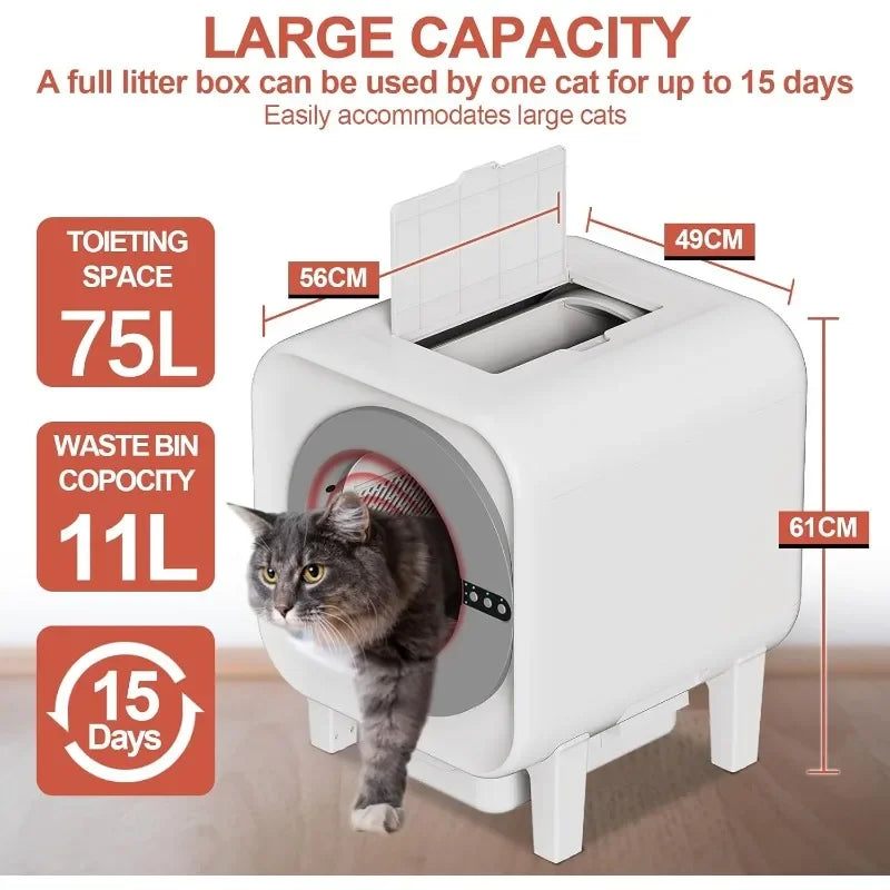 Petzrella Automatic Self-Cleaning Cat Litter Box with App Control