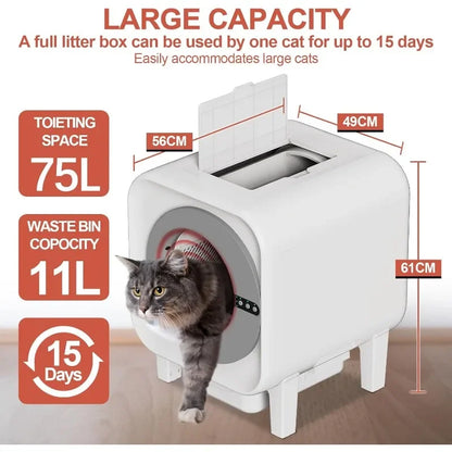 Petzrella Automatic Self-Cleaning Cat Litter Box with App Control