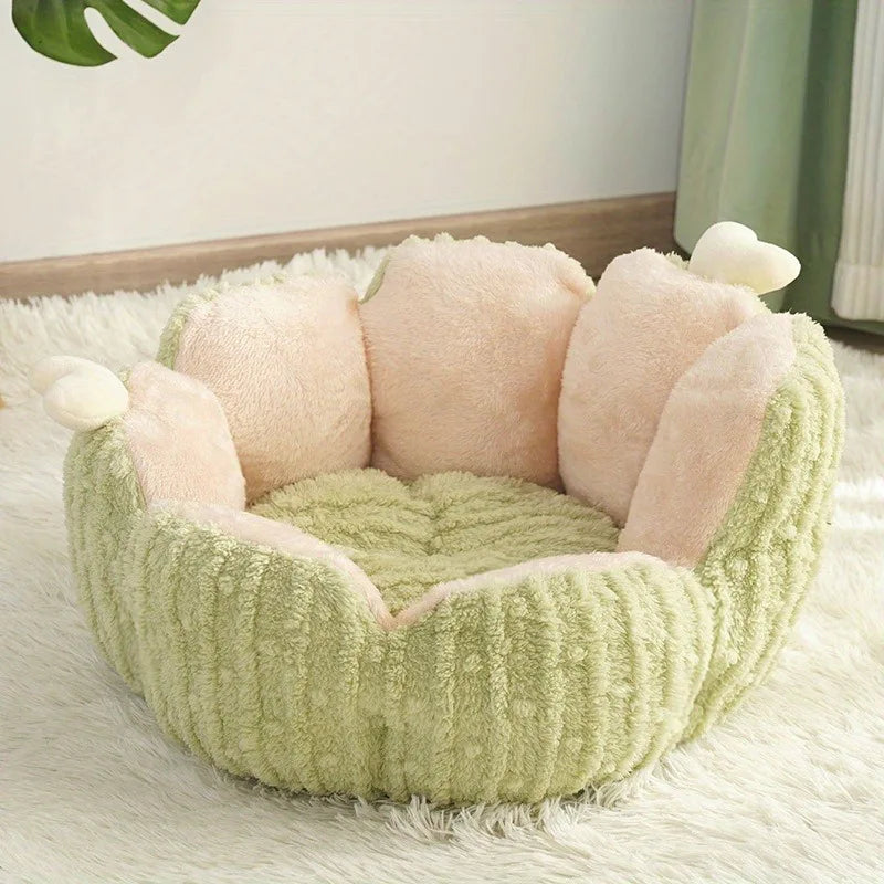 Breathable Plush Cat Bed