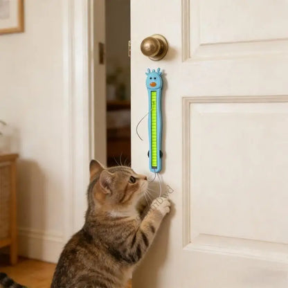 Petzrella Auto Cat Teaser — Self-Rotating Feather Wand Toy for Indoor Cats