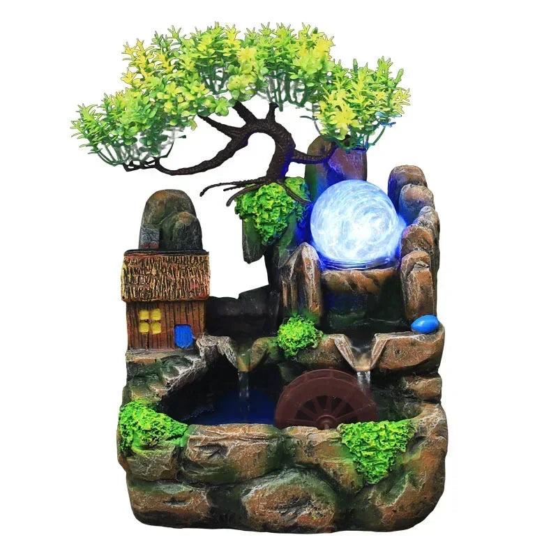Petzrella LED Cat Water Fountain – Stone Garden Drinking Fountain for Cats