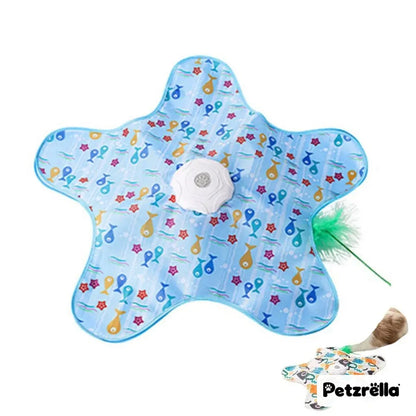 Petzrella Hide-and-Seek Cat Toy – Moving Mouse and Feathers
