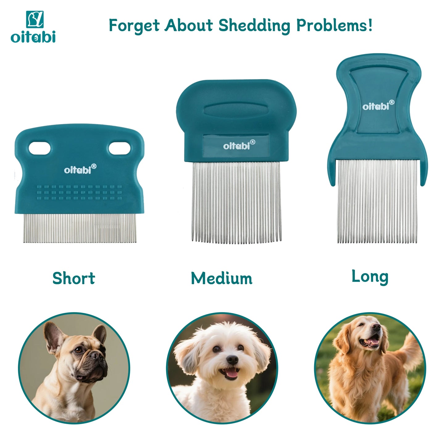 Pet Grooming Comb Set for Cats and Dogs