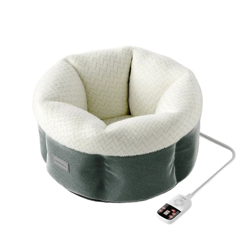 Smart Heated Plush Cat Bed