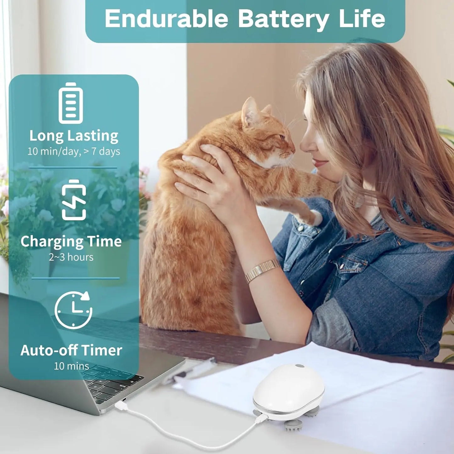 Electric Cat Massager with Red Light