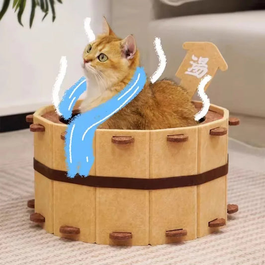 Hot Spring Cat Nest – Cozy Felt Sleeping Cave