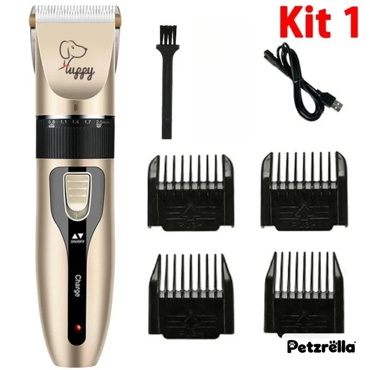 Petzrella Quiet Dog Clipper Kit – Rechargeable Grooming Set