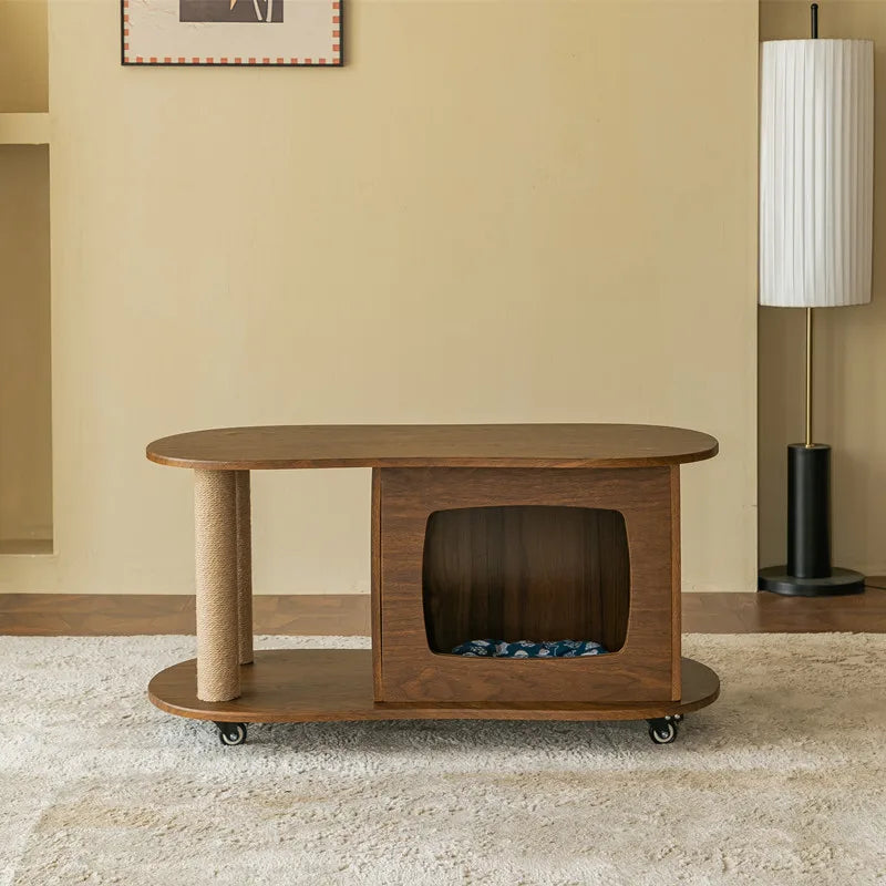 Beautiful Table Above, Cozy Cat Den Below