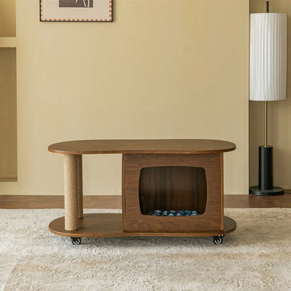 Beautiful Table Above, Cozy Cat Den Below