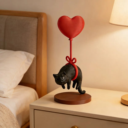 Petzrella schwebende Katzen- und Herzballon-Schreibtischdekoration