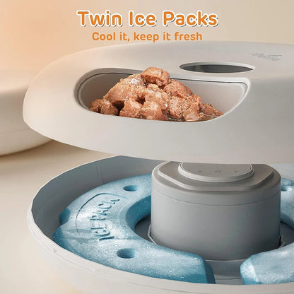Petzrella USB Rechargeable Automatic Wet Food Pet Feeder with Timer