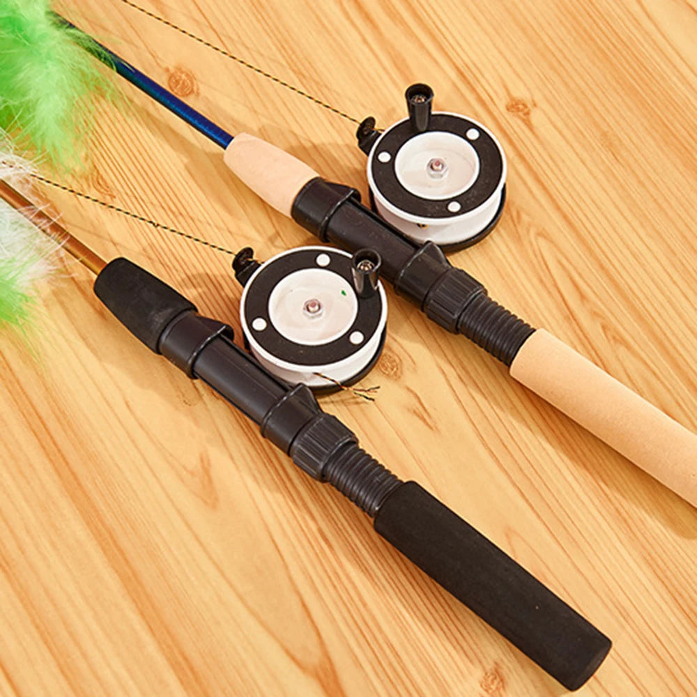 Retractable Fishing Rod Cat Toy
