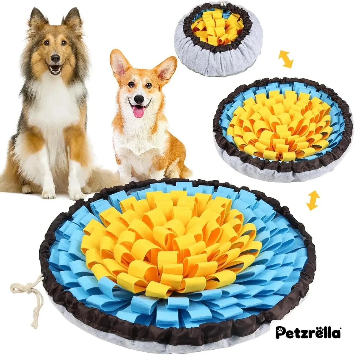 Petzrella Dog Snuffle Mat – Foraging Bowl for Slow Feeding