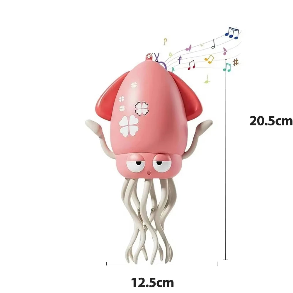 Electric Interactive Octopus Toy with Obstacle Avoidance for Cats
