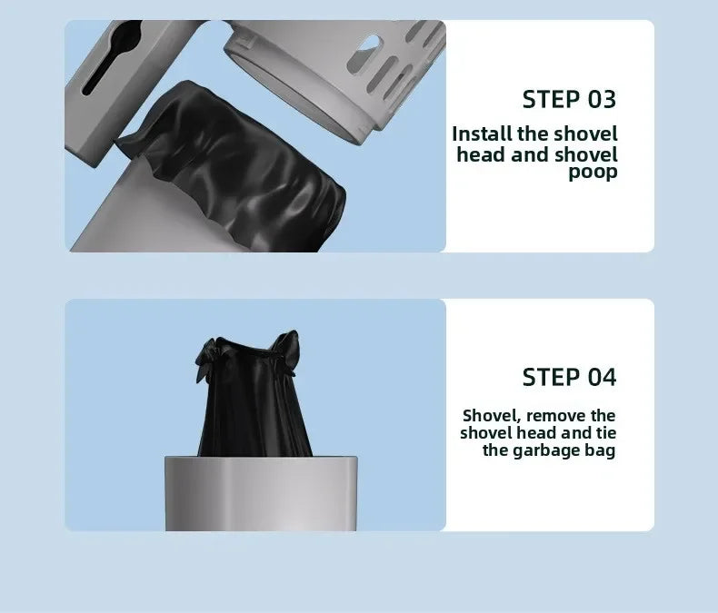 Cat Litter Scoop with Built-In Waste Bag Holder