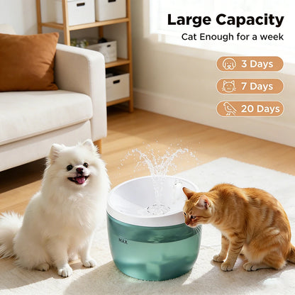 Petzrella 3L Automatic Cat Water Fountain with Filter & Quiet Pump