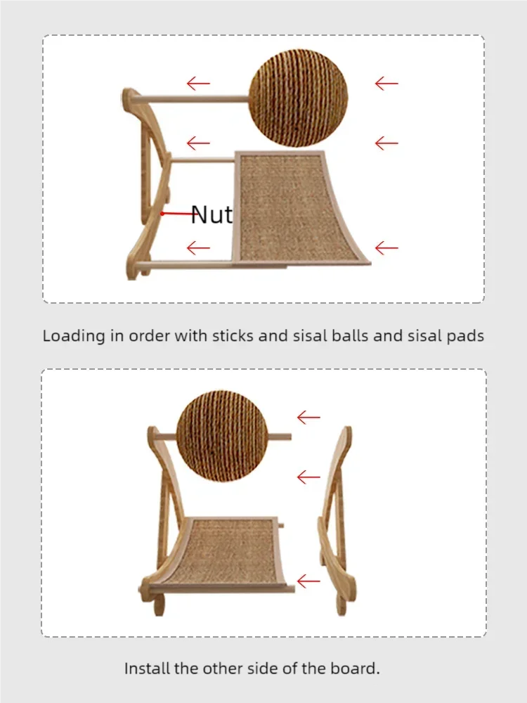 2-in-1 Sisal Cat Scratcher Lounge