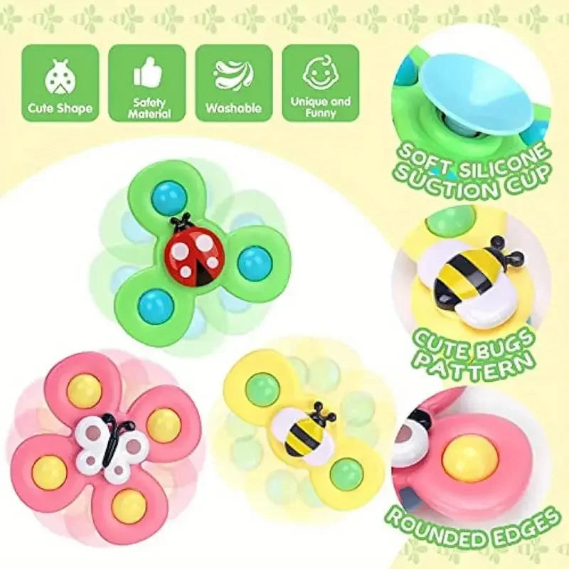 Petzrella 3-Piece Rotating Cat Bath Toy Set