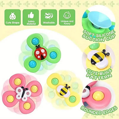 Petzrella 3-Piece Rotating Cat Bath Toy Set