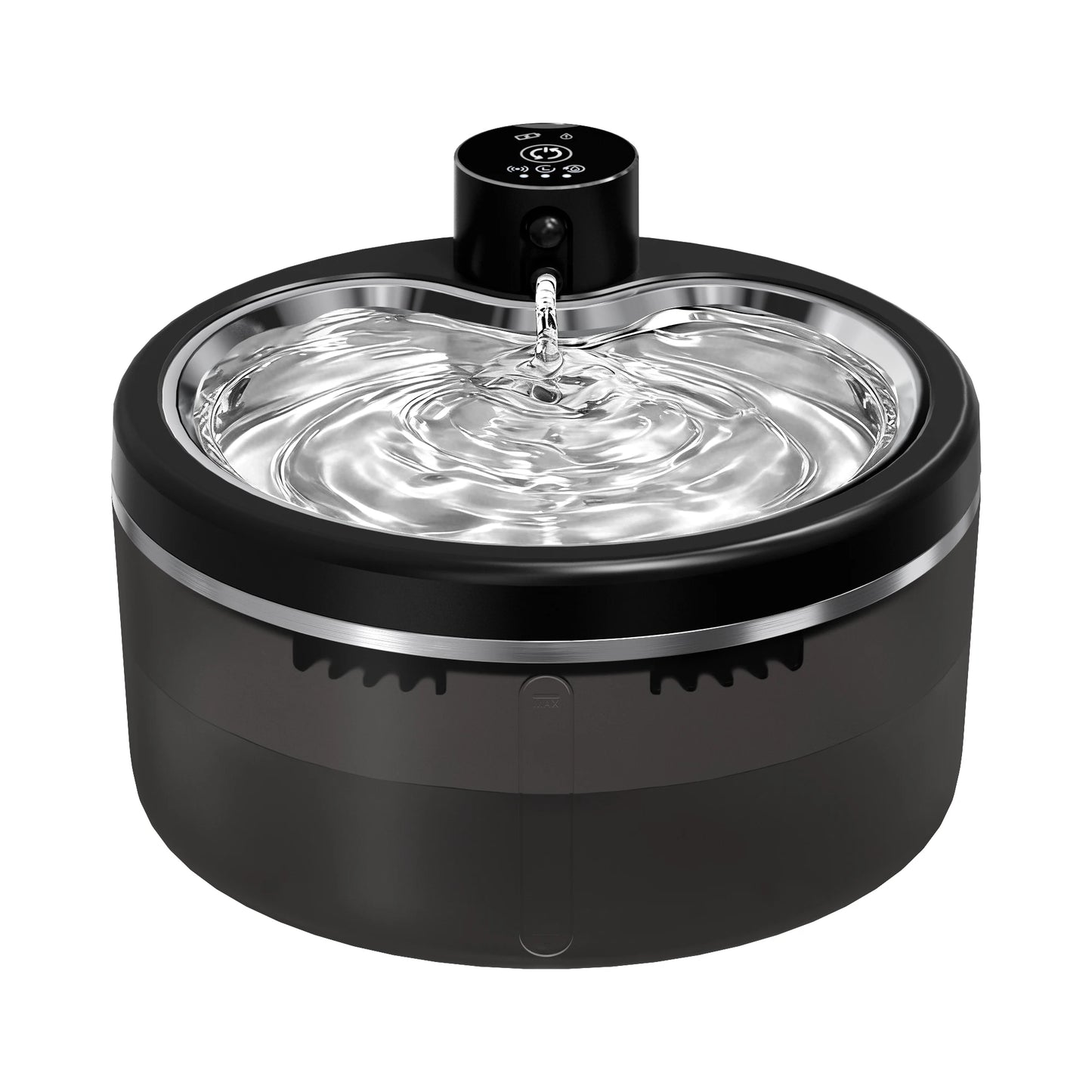 Petzrella 3L kabelloser Katzenbrunnen mit Edelstahlschale und Smart Sensor