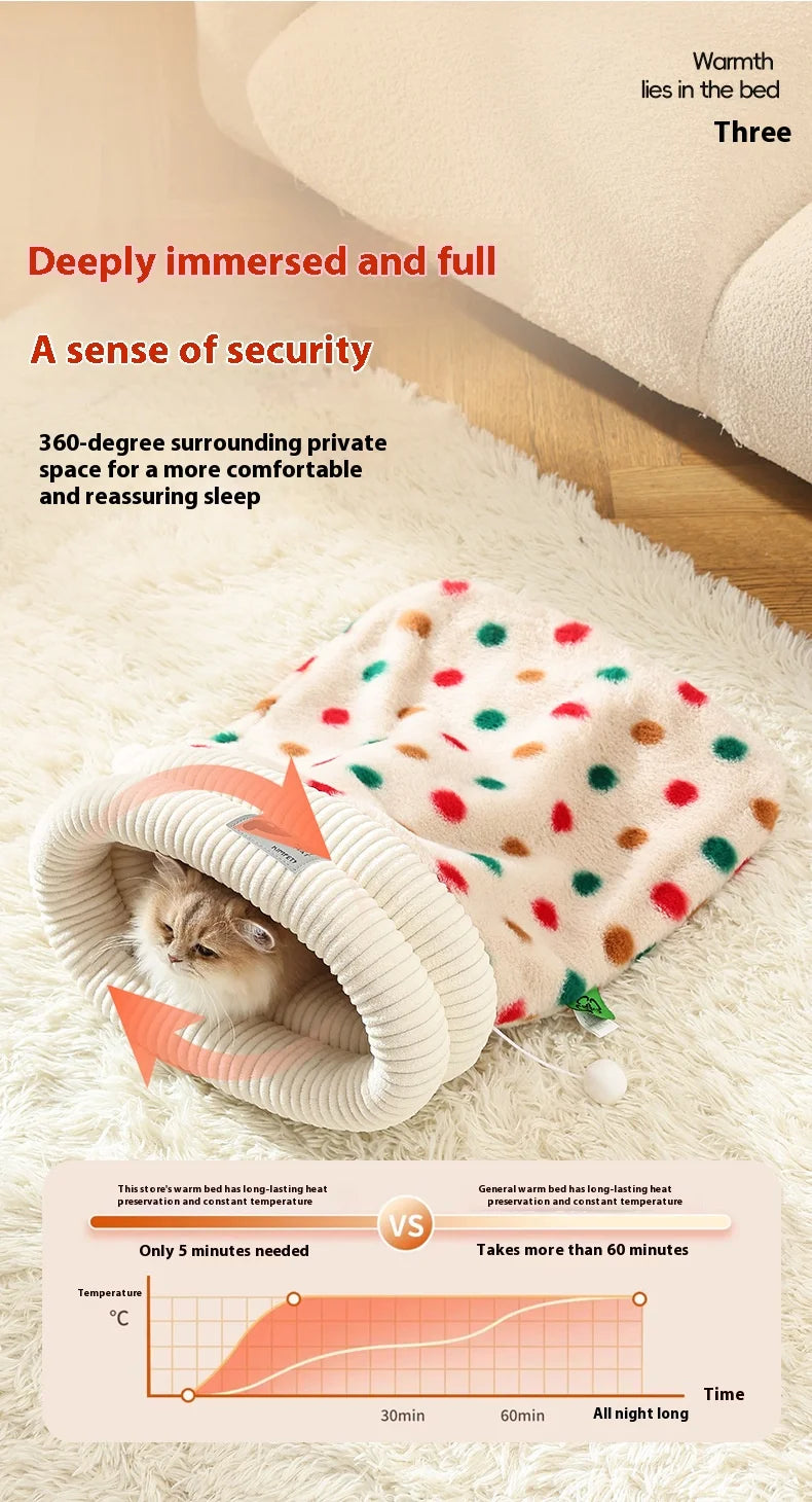 Plush Secure Cat Sleeping Bag