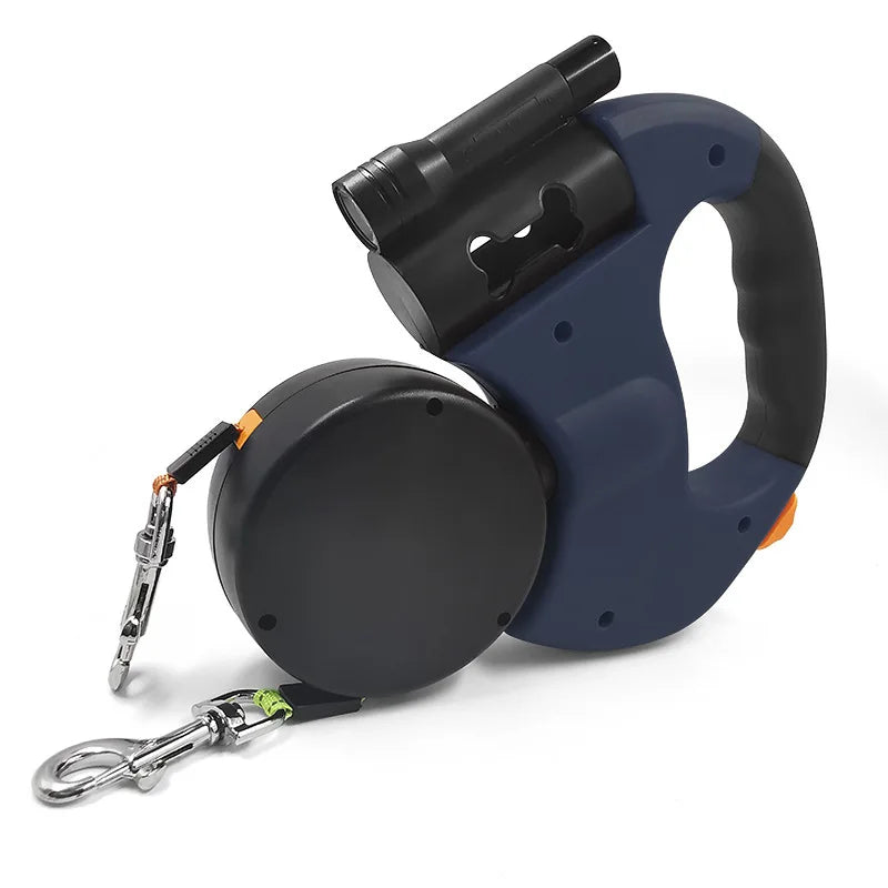 Double Retractable Dog Leash for Two Dogs