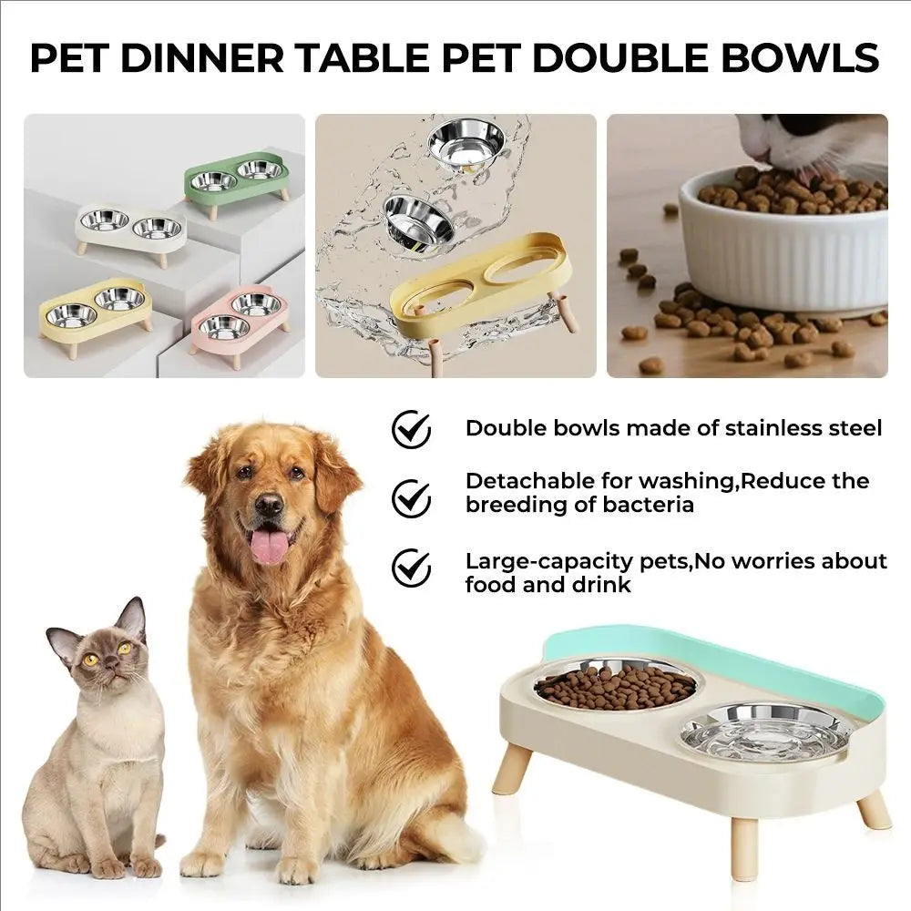 2-in-1 Stainless Steel Pet Dining Station