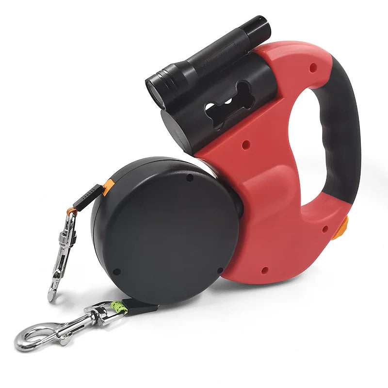 Double Retractable Dog Leash for Two Dogs