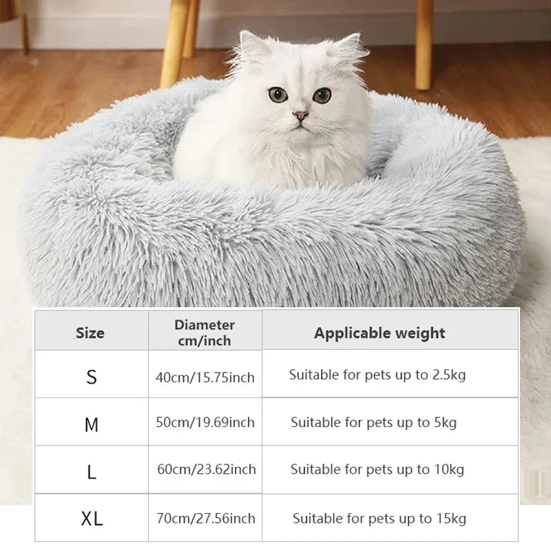 Plush Calming Cat Bed for Comfortable Sleep