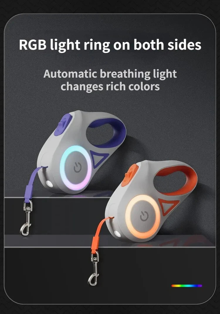 LED Retractable Dog Leash