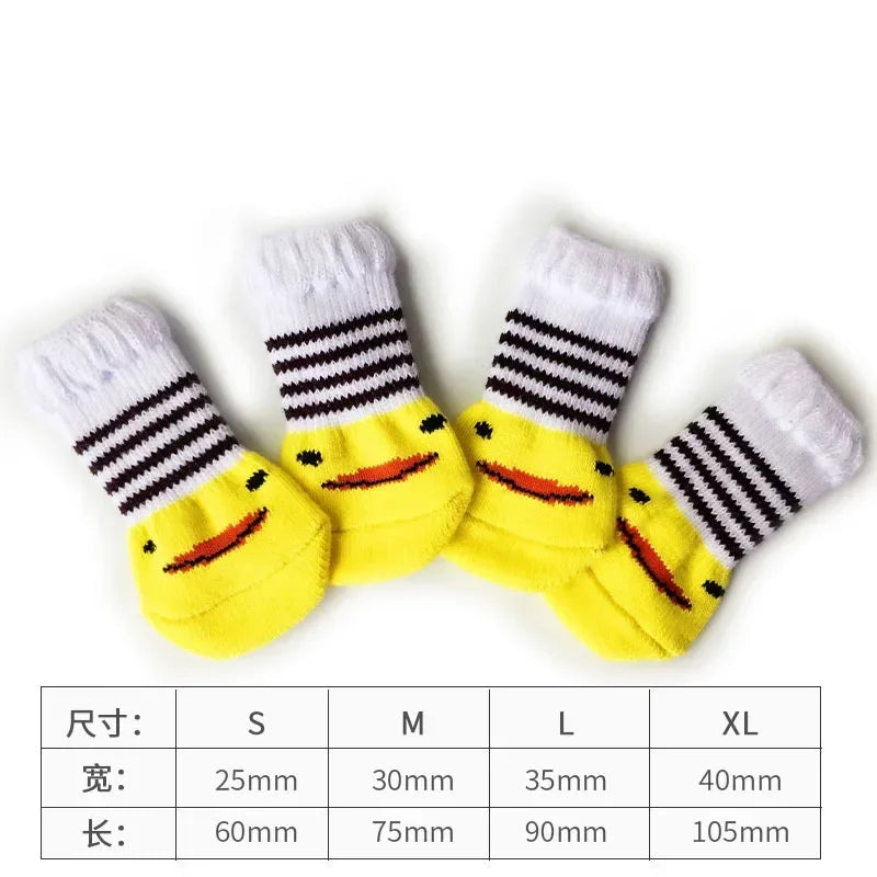 Cartoon Knitted Winter Pet Socks