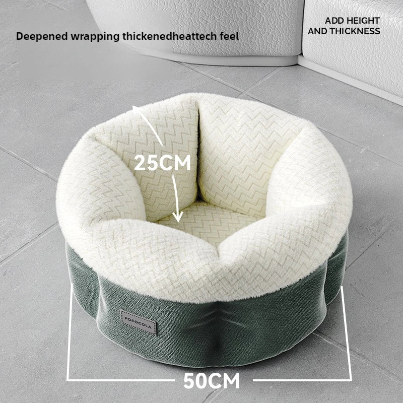 Smart Heated Plush Cat Bed