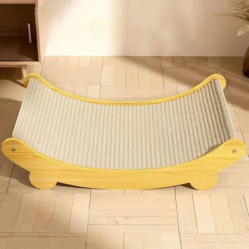 Wooden Sisal Cat Scratcher Bed